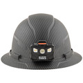 Hard Hats | Klein Tools 60346 Class E Non-Vented Full Brim Hard Hat with Rechargeable Lamp - KARBN Pattern image number 3