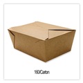 Food Trays, Containers, and Lids | GEN KS10123 Reclosable 110 oz. Paper Take-Out Box - Kraft (160/Carton) image number 3