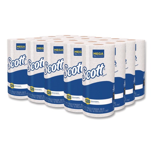 Cleaning & Janitorial Supplies | Scott 41482 1-Ply 11 in. x 8.75 in. Kitchen Roll Towels (128/Roll 20 Rolls/Carton) image number 0