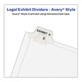 Office Jansan | Avery 01338 11 in. x 8.5 in. 25-Tab 201 to 225 Avery Style Preprinted Legal Exhibit Side Tab Index Dividers - White (1-Set) image number 4