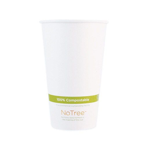 Cups and Lids | World Centric CUSU20 20 oz. NoTree Paper Hot Cups - Natural (1000/Carton) image number 0