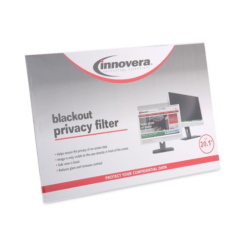Office Furniture Accessories | Innovera IVRBLF201 4:3 Blackout Privacy Monitor Filter for 20.1 in. LCD image number 0