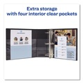 Office Jansan | Avery 08502 3 EZD Rings 2 in. Capacity 11 in. x 8.5 in. Durable Non-View Binder with DuraHinge - Black image number 4