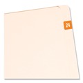 Labels | Smead 67924 0.5 in. x 1 in. 24 Yearly End Tab File Folder Labels - Orange (250/Pack) image number 1