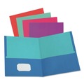 Office & Office Supplies | Oxford 51274EE 11 x 8.5 Twisted Twin Textured Pocket Folders - Assorted Solid Colors (10/Pack) image number 0