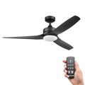Ceiling Fans | Honeywell 51854-45 52 in. Remote Control Indoor Outdoor Ceiling Fan with Color Changing LED Light - Black image number 0