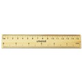 Rulers & Yardsticks | Universal UNV59024 6 in. Long Standard/Metric Flat Wood Ruler (2/Pack) image number 0