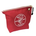 Influencers | Klein Tools 5539RED 10 in. x 3.5 in. x 8 in. Canvas Zipper Consumables Tool Pouch - Red image number 0