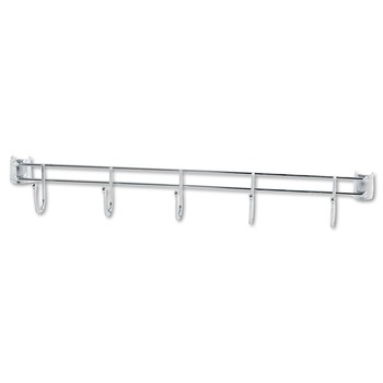 Alera ALESW59HB424SR 24 in. Deep 5-Hook Bars for Wire Shelving - Silver (2/Pack)