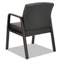  | Alera ALERL4319E Reception Lounge WL Series 24.21 in. x 24.8 in. x 32.67 in. Guest Chair - Black Seat/Back, Espresso Base image number 4