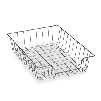 Fellowes Mfg Co. 10 in. x 14.13 in. x 3 in. 1 Section Letter Size Files Wire Desk Tray Organizer - Black