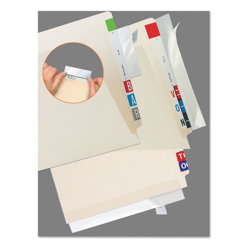 Office & Office Supplies | Tabbies 68387 2 x 11 Self-Adhesive Strip Label/File Folder Protector - Clear (100/Pack) image number 0