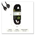 Office Electronics & Batteries | GoGreen Power GG-13708BK 16 AWG Outdoor Extension Cord, 8 ft, 13 A, Black image number 3