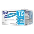 Cleaning & Janitorial Supplies | Ziploc 364937 1-Gallon 2.7 mil. 10.56 in. x 10.75 in. Double Zipper Freezer Bags - Clear (250/Carton) image number 1