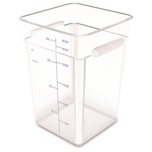 Bulk Savings Pricing 3 | Carlisle 1195607 11.13 in. x 11.13 in. x 15.72 in. 22 qt. Squares Polycarbonate Food Storage Container - Clear image number 0