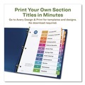 Office Jansan | Avery 11083 Ready Index 11 in. x 8.5 in. 12-Tab 1 to 12 Customizable Table of Contents Dividers with Multicolor Tabs - White (3/Pack) image number 5