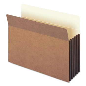 Smead 5.25 in. Expansion Redrope Tuff Pocket Drop-Front File Pockets with Fully Lined Gussets - Letter , Redrope (10/Box)