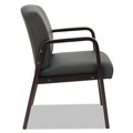  | Alera ALERL4319E Reception Lounge WL Series 24.21 in. x 24.8 in. x 32.67 in. Guest Chair - Black Seat/Back, Espresso Base image number 2