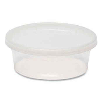 GEN 8 oz. Plastic Deli Containers with Lid - Clear (240/Carton)