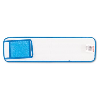 Rubbermaid Commercial FGQ41100BL00 24 in. Long, Split Nylon/Polyester Blend, Microfiber Wet Room Pads - Blue