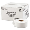 Office Jansan | GEN G1511 3.3 in. x 1200 ft. 1-Ply JRT Septic Safe Jumbo Bath Tissue - White (12/Carton) image number 0