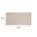 Desk Accessories & Office Organizers | Smead 64831 31.5 x 15.7 Vegan Leather Desk Pads - SandStone image number 1