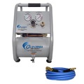 Portable Air Compressors | California Air Tools 1P1060SPH 1 Gallon 0.6 HP Light and Quiet Steel Tank Portable Air Compressor with Panel Hose Kit image number 0