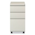  | Alera ALEPBBBFPY 14.96 in. x 19.29 in. x 27.75 in. 3-Drawer File Pedestal with Full-Length Pull - Putty image number 1