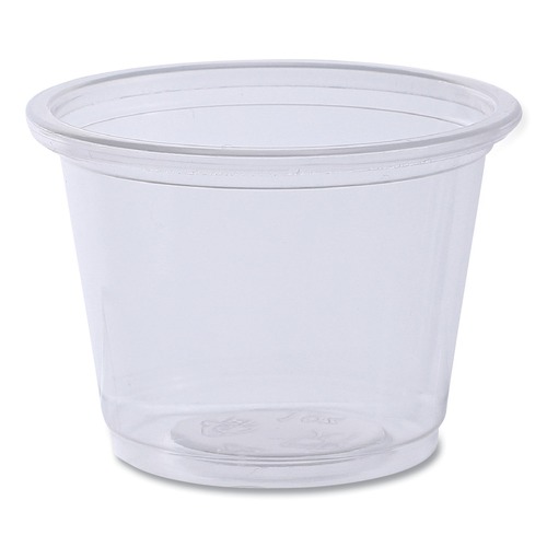 Food Service | Boardwalk BWKPRTN1TS 1 oz Plastic Souffle/Portion Cups - Clear (2500/Carton) image number 0