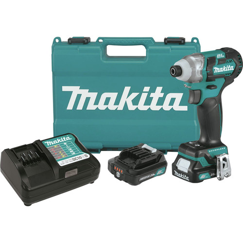 Impact Drivers | Factory Reconditioned Makita DT04R1-R CXT 12V Cordless Lithium-Ion 1/4 in. Brushless Impact Driver Kit with (2) 2 Ah Batteries image number 0