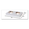 Food Trays, Containers, and Lids | SCT SCH 10004 7.88 in. x 3.88 in. x 0.88 in. 2-Cupcake Paper Holder Inserts - White/Brown (200/Bundle) image number 4