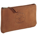 Cases and Bags | Klein Tools 5139L 12-1/2 in. Top-Grain Leather Zipper Bag - Brown image number 0