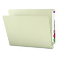 File Folders | Smead 26200 1 in. Expansion Extra-Heavy Recycled Pressboard End Tab Folders - Letter Size/Gray-Green (25/Box) image number 1