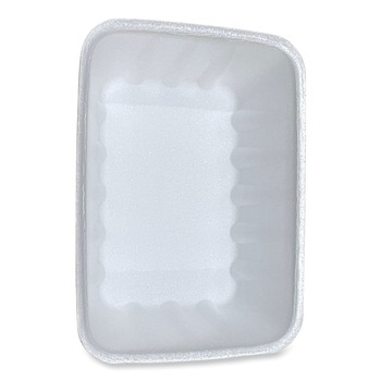 GEN 8.5 in. x 6.03 in. x 1.11 in. #2 Meat Trays - White (500/Carton)