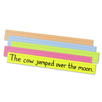 Pacon 24 in. x 3 in. Sentence Strips - Assorted Bright Colors (100/Pack)