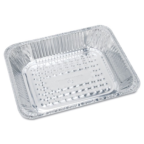 Labor Day Sale! Save $30 off $199! | Handi-Foil 205930 4.56 in. x 5.56 in. x 1.63 in. 1 lbs. cap. Aluminum Oblong Container - Silver (1000/Carton) image number 0