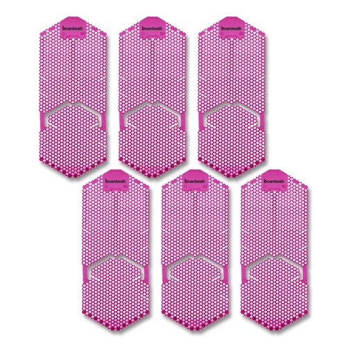 Cleaning & Janitorial Supplies | Boardwalk TSU-P-006I006I-01-AAS80 5.22 oz Vertical Urinal Screen - Spiced Apple Scent/Red (6/Carton) image number 0