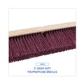 Brooms | Boardwalk BWK20318 3 in. Heavy-Duty Polypropylene Bristles 18 in. Brush Floor Brush Head - Maroon image number 3