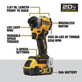 Impact Drivers | Dewalt DCF850P1 ATOMIC 20V MAX Brushless Lithium-Ion 1/4 in. Cordless 3-Speed Impact Driver Kit (5 Ah) image number 6