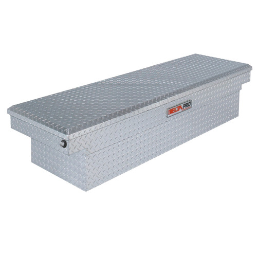 Crossover Truck Boxes | Delta PAC1599000 Aluminum Single Lid Full-size Crossover Truck Box (Bright) (Open Box) image number 0