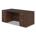 Office Desks & Workstations | Alera AE1NZK-UF3672FF HRG 72 in. x 36 in. x 29 in. Seville Series Double Pedestal Desk - Mahogany image number 3