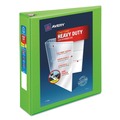 Office Jansan | Avery 79776 Heavy-Duty 2 in. Capacity 11 in. x 8.5 in. 3-Ring View Binder with DuraHinge and One Touch EZD Rings - Chartreuse image number 0