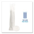Food Service | Boardwalk BWKPET912STRAWPK 9 oz. to 12 oz. Crystal-Clear Cold Cup Straw-Slot Lids - Clear (100/Pack) image number 4
