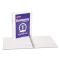 Office Jansan | Avery 05711 Economy 1 in. Capacity 11 in. x 8.5 in. View Binder with 3 Round Rings - White image number 1