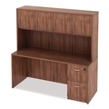  | Alera VA286615WA 64.75 in. x 15 in. x 35.38 in. Valencia Series 4-Compartment Hutch with Doors - Modern Walnut image number 6