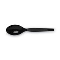 Cutlery | Dixie TM507 Heavy Mediumweight Plastic Polystyrene Cutlery Teaspoons - Black (1000/Carton) image number 2