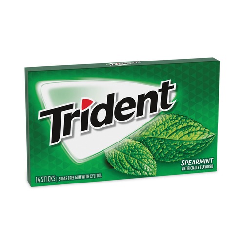 Snacks | Trident 131109 Sugar-Free Gum - Spearmint (12/Carton) image number 0