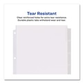 Office Jansan | Avery 11221 Big Tab 11.13 in. x 9.25 in. 5-Tab Single-Sided Copper Edge Reinforcing Insertable Dividers - Clear Tabs/White (1-Set) image number 6