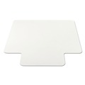 Office Jansan | Deflecto CM21232 45 in. x 53 in. EconoMat All Day Use Flat Packed Wide Lipped Chair Mat for Hard Floors - Clear image number 4
