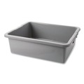 Cleaning Carts | Rubbermaid Commercial FG335100GRAY 7.13-Gallon 21.5 in. x 17.13 in. x 7 in. Bus/Utility Box - Gray image number 1